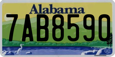 AL license plate 7AB8590