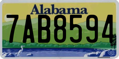 AL license plate 7AB8594