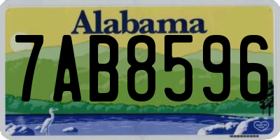 AL license plate 7AB8596