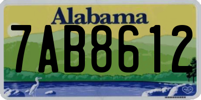 AL license plate 7AB8612