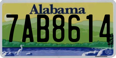 AL license plate 7AB8614