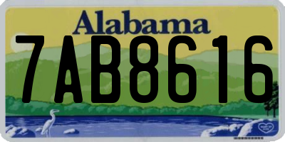 AL license plate 7AB8616