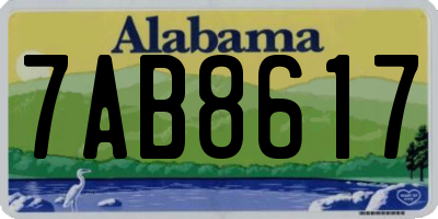 AL license plate 7AB8617