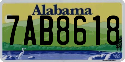 AL license plate 7AB8618