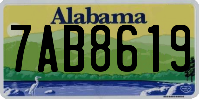 AL license plate 7AB8619