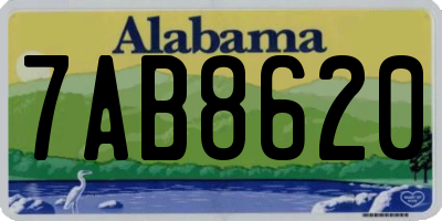 AL license plate 7AB8620