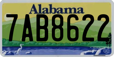 AL license plate 7AB8622