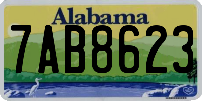 AL license plate 7AB8623