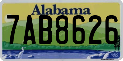 AL license plate 7AB8626