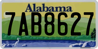 AL license plate 7AB8627
