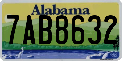 AL license plate 7AB8632