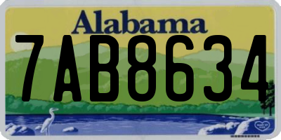 AL license plate 7AB8634