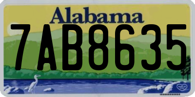 AL license plate 7AB8635