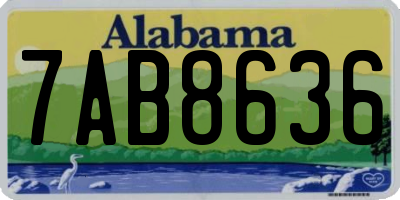 AL license plate 7AB8636