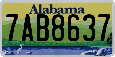 AL license plate 7AB8637