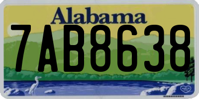 AL license plate 7AB8638
