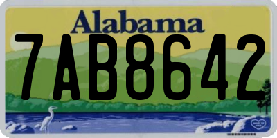 AL license plate 7AB8642