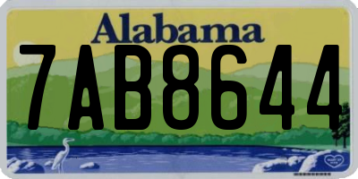 AL license plate 7AB8644