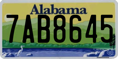 AL license plate 7AB8645
