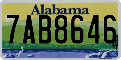 AL license plate 7AB8646