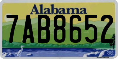 AL license plate 7AB8652