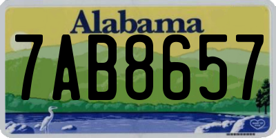 AL license plate 7AB8657