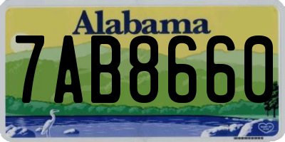 AL license plate 7AB8660