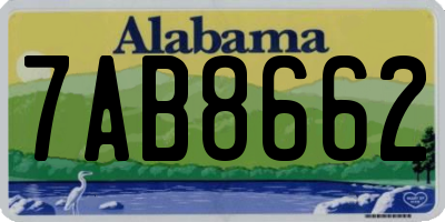AL license plate 7AB8662