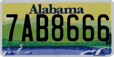AL license plate 7AB8666