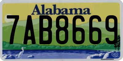 AL license plate 7AB8669