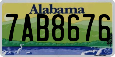 AL license plate 7AB8676