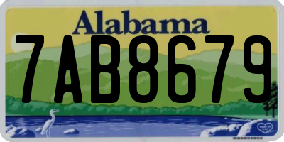 AL license plate 7AB8679