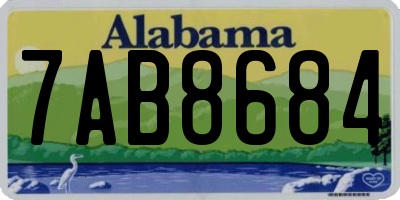 AL license plate 7AB8684
