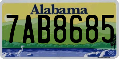 AL license plate 7AB8685
