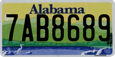AL license plate 7AB8689