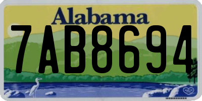 AL license plate 7AB8694