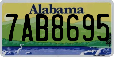 AL license plate 7AB8695