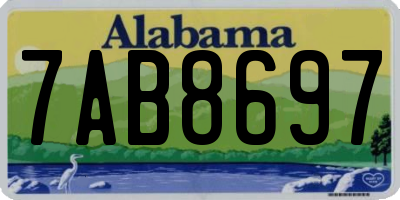 AL license plate 7AB8697