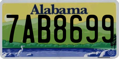 AL license plate 7AB8699