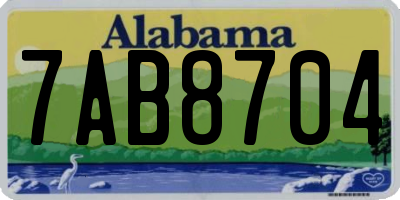 AL license plate 7AB8704