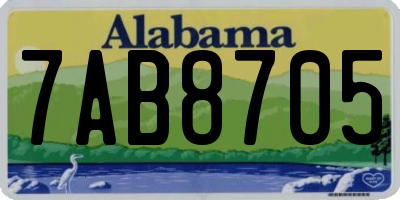 AL license plate 7AB8705