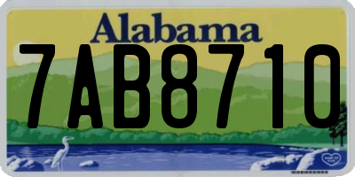 AL license plate 7AB8710