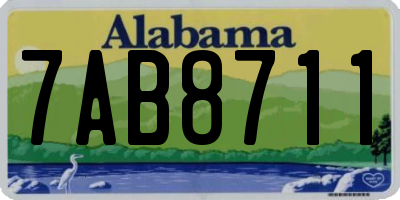 AL license plate 7AB8711