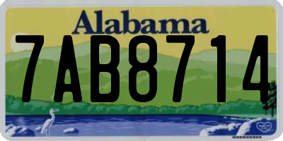 AL license plate 7AB8714