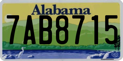 AL license plate 7AB8715