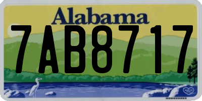 AL license plate 7AB8717