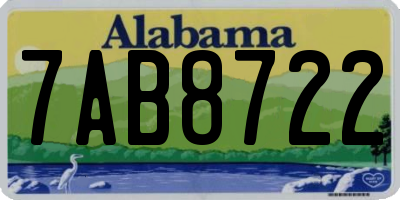 AL license plate 7AB8722