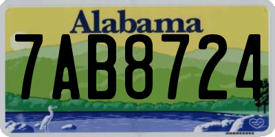 AL license plate 7AB8724
