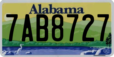 AL license plate 7AB8727