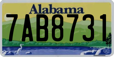 AL license plate 7AB8731